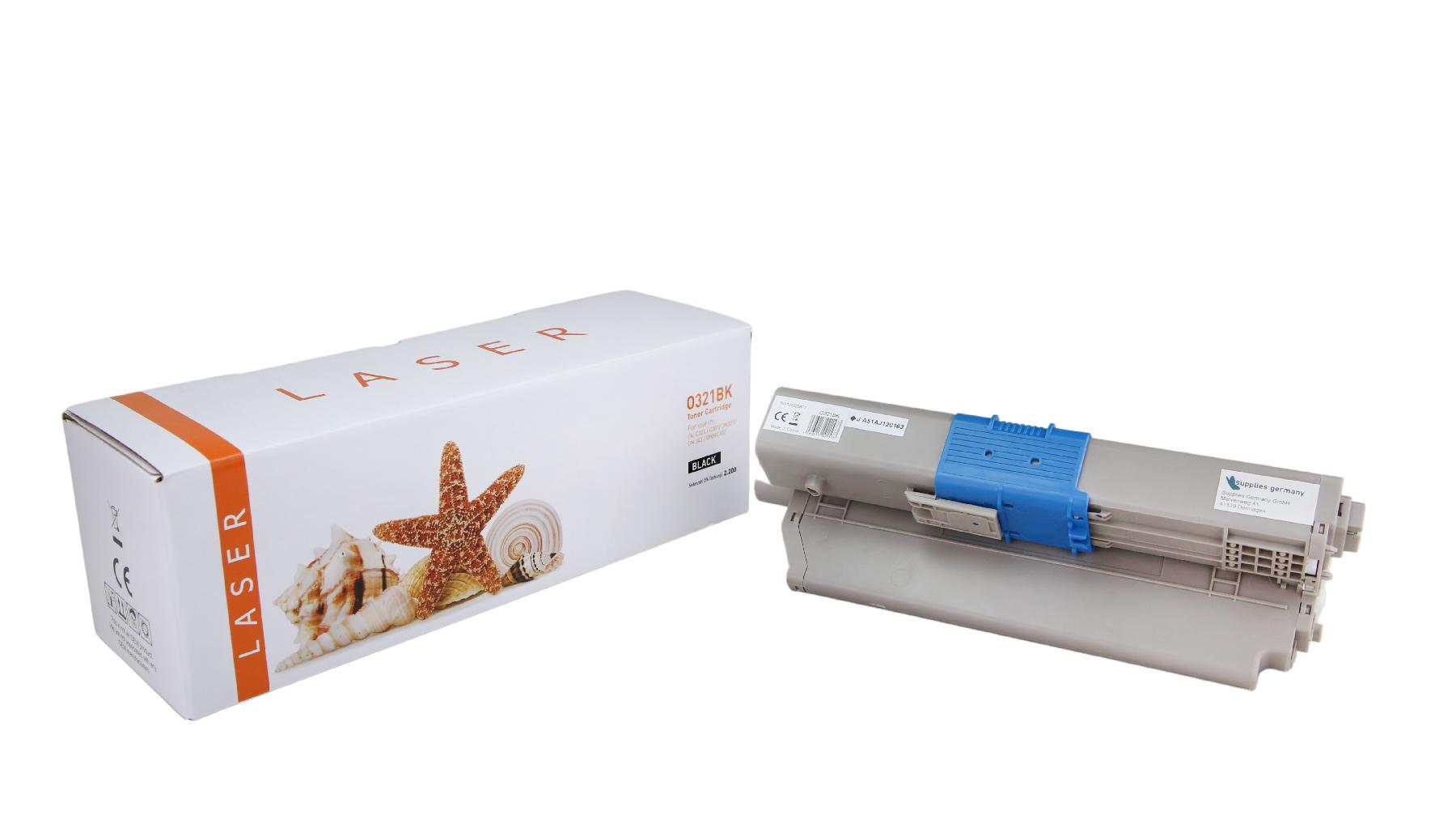 Alternativ Toner Black für OKI / 44973536 / 2.200 Seiten