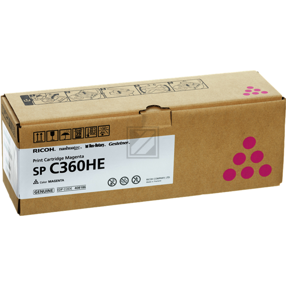 408186 // SPC360HE / original RICOH Toner magenta / 408186 / 5000 S.