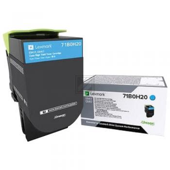 71B0H20 / cyan / original LEXMARK Toner cyan / 71B0H20 / 3500 S.