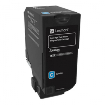 74C2HC0 / cyan / original LEXMARK Toner cyan / 74C2HC0 / 12000 S.