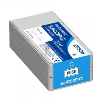C33S020602 // SJIC22PC / cyan / original EPSON Tintenpatrone cyan / C33S020602 / 32.50 ml