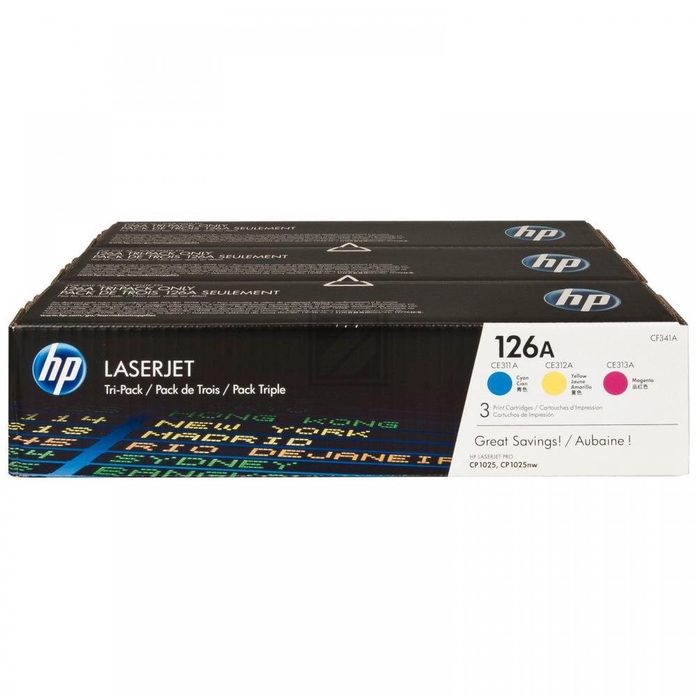 CF341A /126A Original Toner CMY für HP CL / CF341A /CMY x 1.000 Seiten