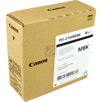 5276C001 // PFI2100MBK / schwarz / original CANON Tintenpatrone schwarz matt / 5276C001 / 160.00 ml