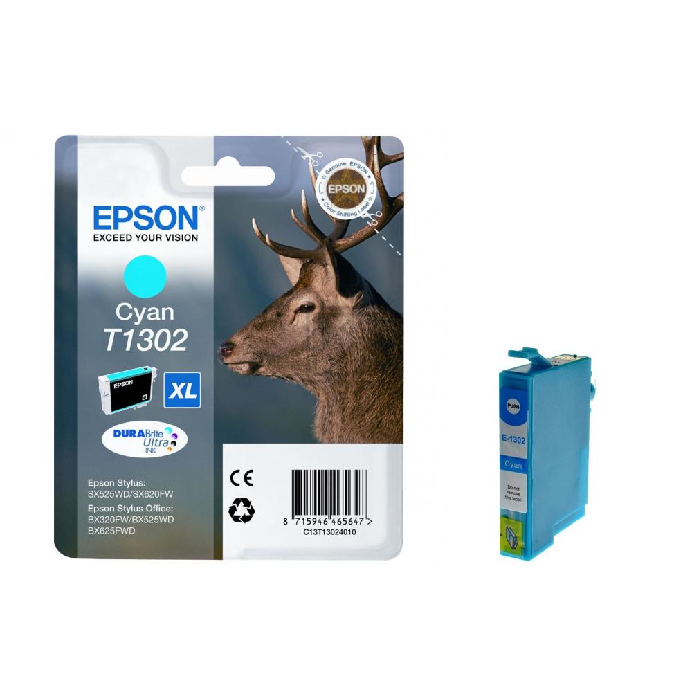 C13T13024012 // T1302 / cyan / original EPSON Tintenpatrone cyan / C13T13024012 / 765 S. / 10.10 ml