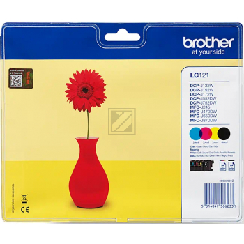 LC121VALBP / original BROTHER Tintenpatrone MultiPack / LC121VALBP / 300 S.