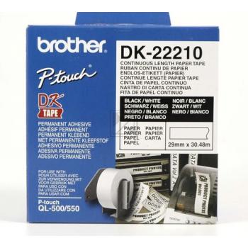 DK22210 / original BROTHER PTouch Etiketten / DK22210