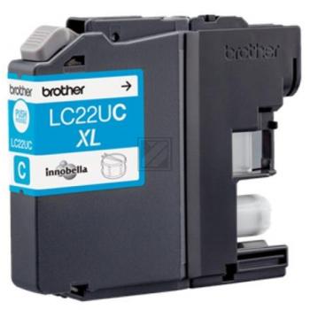 LC22UC / cyan / original BROTHER Tintenpatrone cyan / LC22UC / 1200 S.
