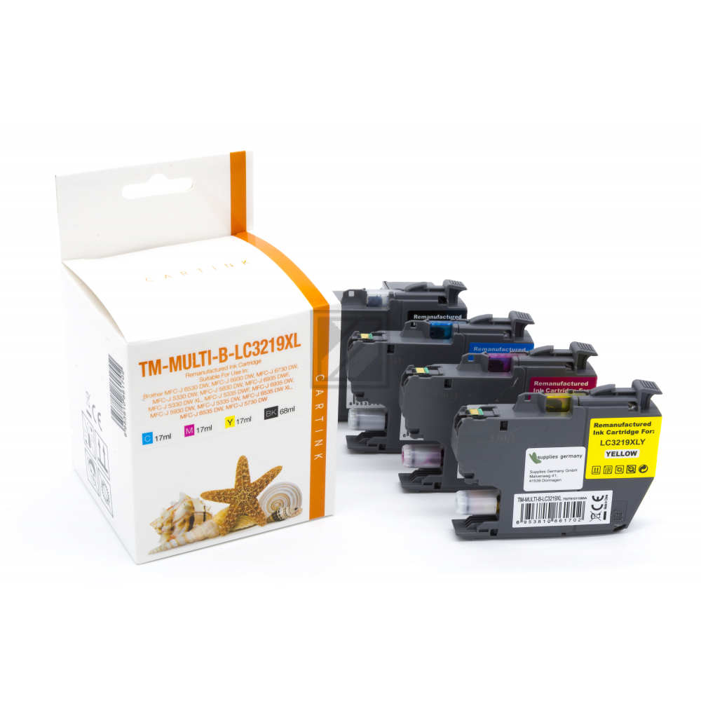Alternativ Tinte für Brother / LC3219XL / Bk68ml/CMY17ml  (PATENTSICHER)