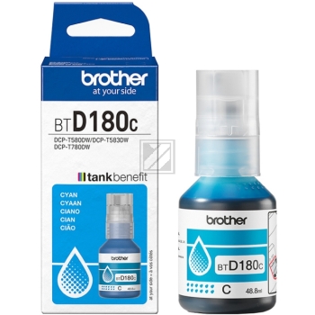 BTD180C / cyan / original Brother Tintenflasche cy / BTD180C / 5000 S. / 48.80 ml