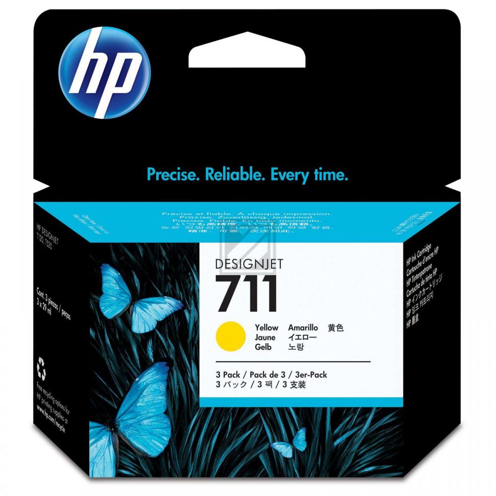 CZ136A // 711 / gelb / original HP Tintenpatrone gelb / CZ136A / 29.00 ml