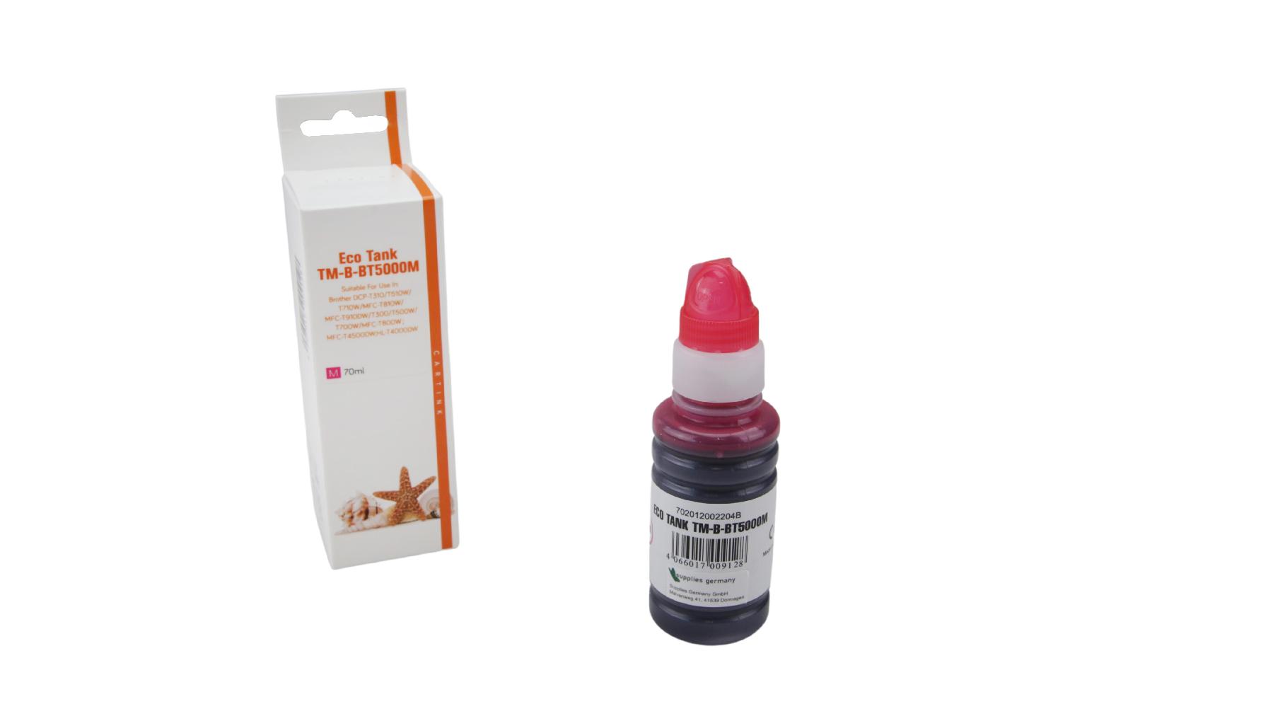 Alternativ BT5000M Eco Tank Nachfüllflasche Magenta für Brother / BT5000M / 70ml