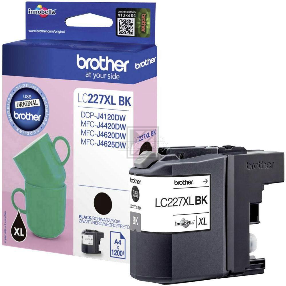 LC227XLBK / original BROTHER Tintenpatrone schwarz / LC227XLBK / 1200 S. / 25.00 ml