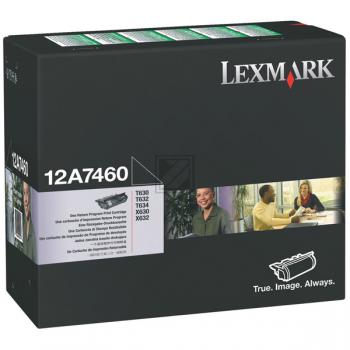 12A7460 / schwarz / original LEXMARK Toner schwarz / 12A7460 / 5000 S.