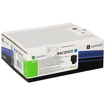 84C2HC0 / cyan / original LEXMARK Toner cyan / 84C2HC0 / 16000 S.