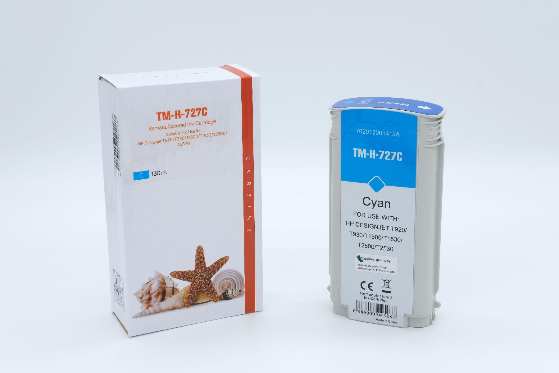 REF727C Refill Tinte Cyan für HP  / B3P19A / 130ml
