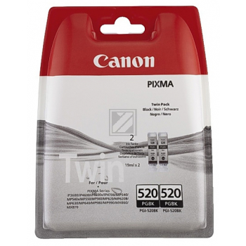 2932B012 // PGI520PGBK / schwarz / original CANON Doppelpack / 2932B012 / 324 S. / 19.00 ml