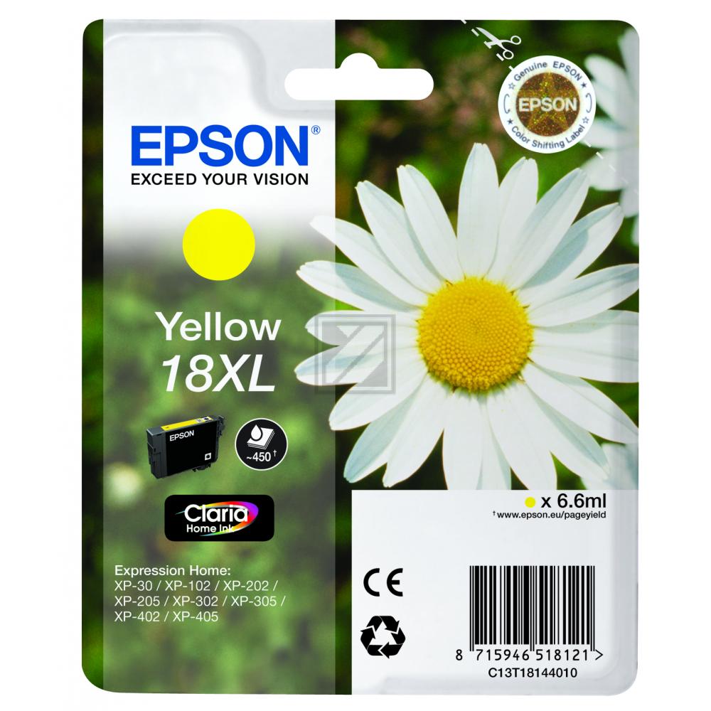 C13T18144012 // 18XL / gelb / original EPSON Tintenpatrone gelb / C13T18144012 / 450 S. / 6.60 ml