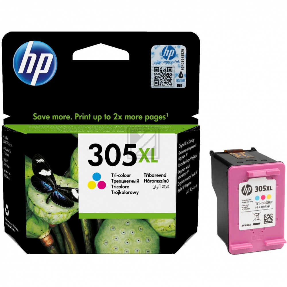 3YM63AE301 // 305XL / original HP Druckkopfpatrone color / 3YM63AE301 / 200 S.