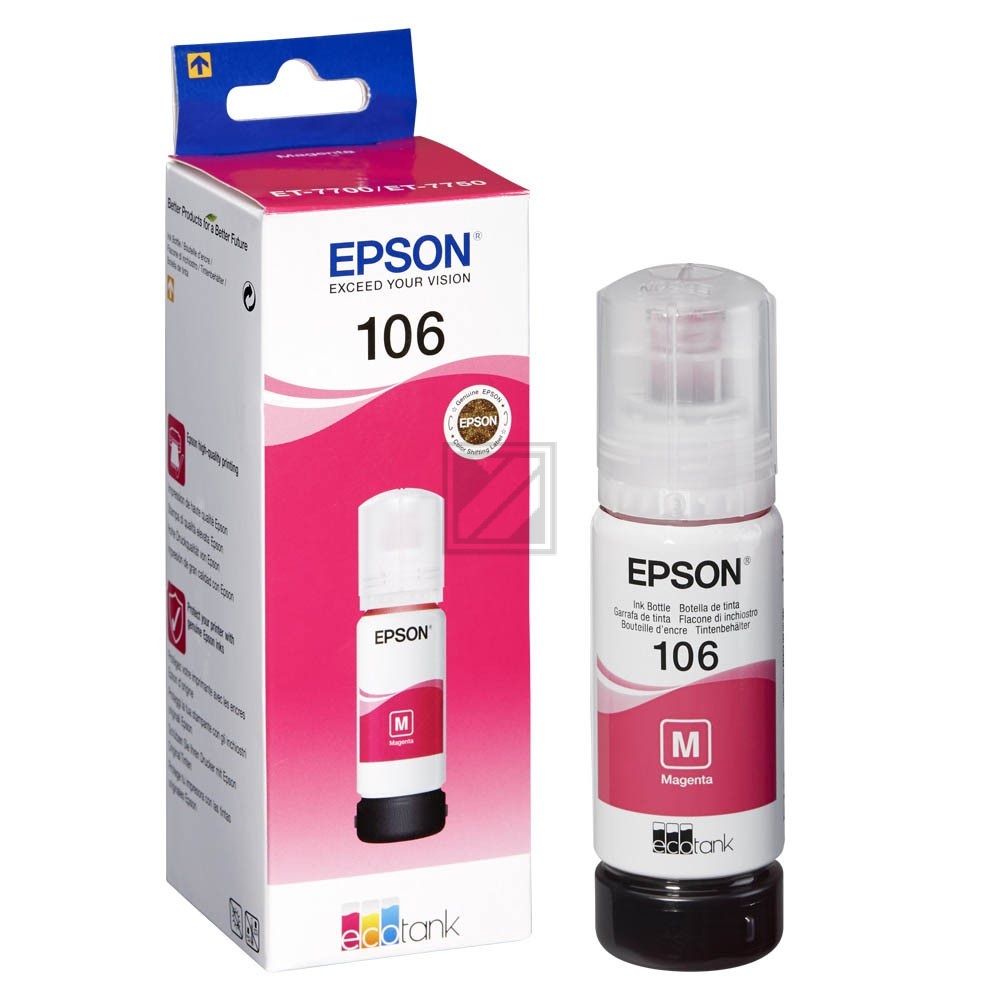 C13T00R340 // 106 / magenta / original EPSON Tintenflasche magenta / C13T00R340 / 5000 S. / 70.00 ml