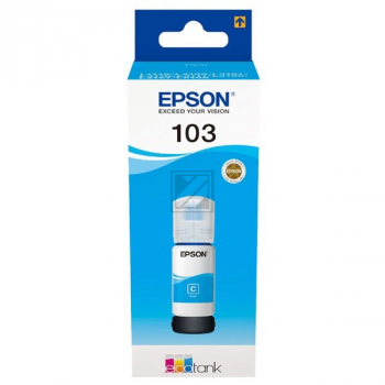 C13T00S24A // 103 / cyan / original EPSON Tintenflasche cyan / C13T00S24A / 4500 S. / 70.00 ml