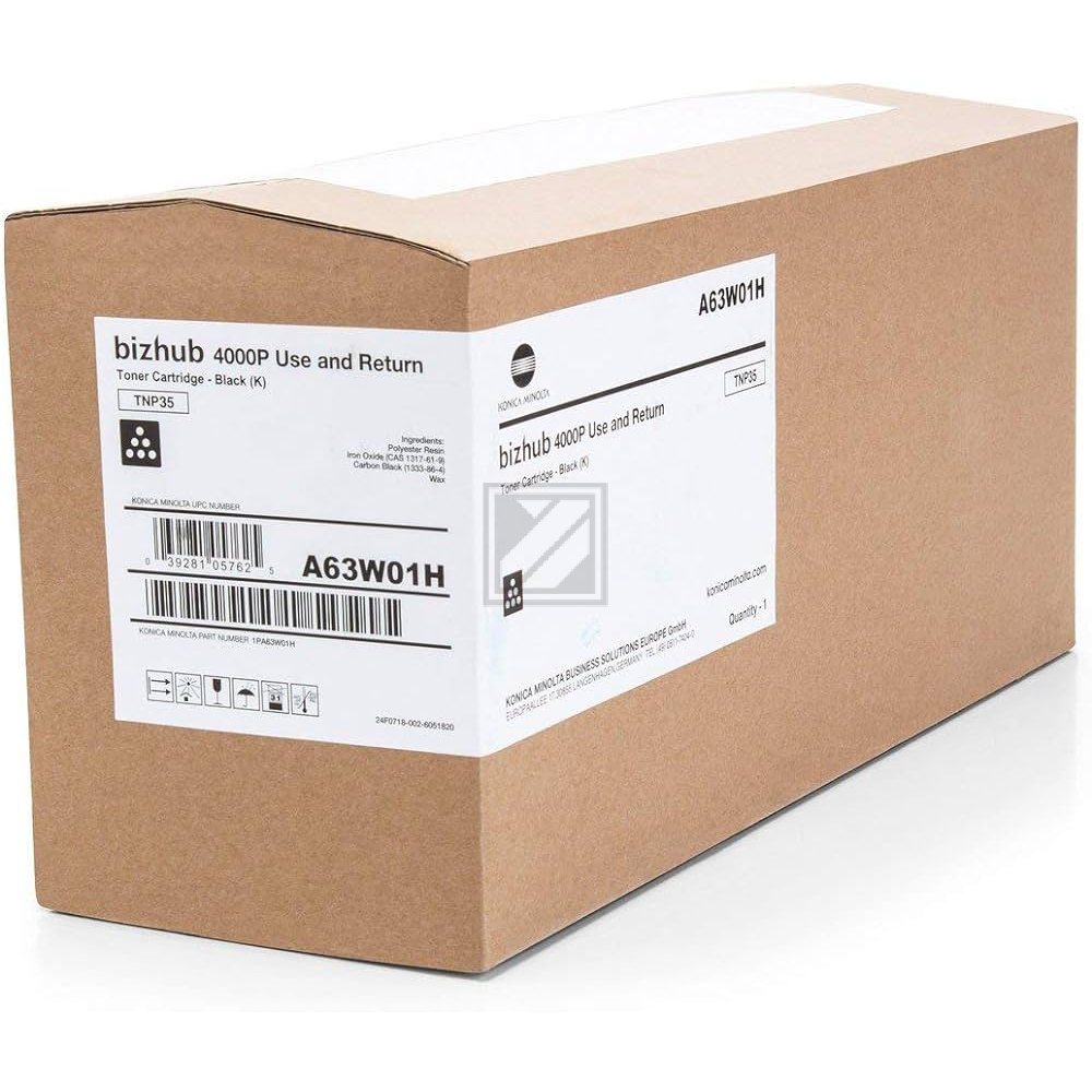 A63W01H // TNP35 / schwarz / original KONICAMIN Toner schwarz / A63W01H / 20000 S.