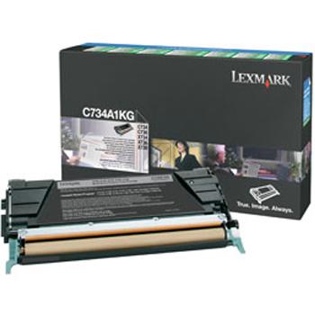 C734A1KG / schwarz / original LEXMARK Toner schwarz / C734A1KG / 8000 S.
