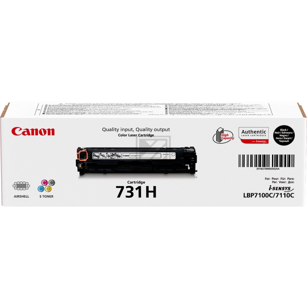 6273B002 // 731H / schwarz / original CANON Toner schwarz / 6273B002 / 2400 S.
