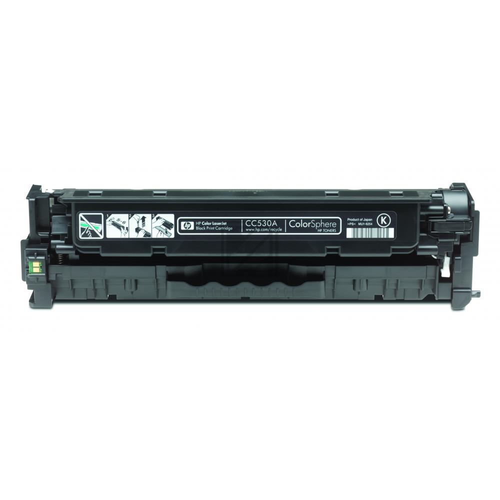 CC530A // 304A / schwarz / original HP Toner schwarz / CC530A / 3500 S.