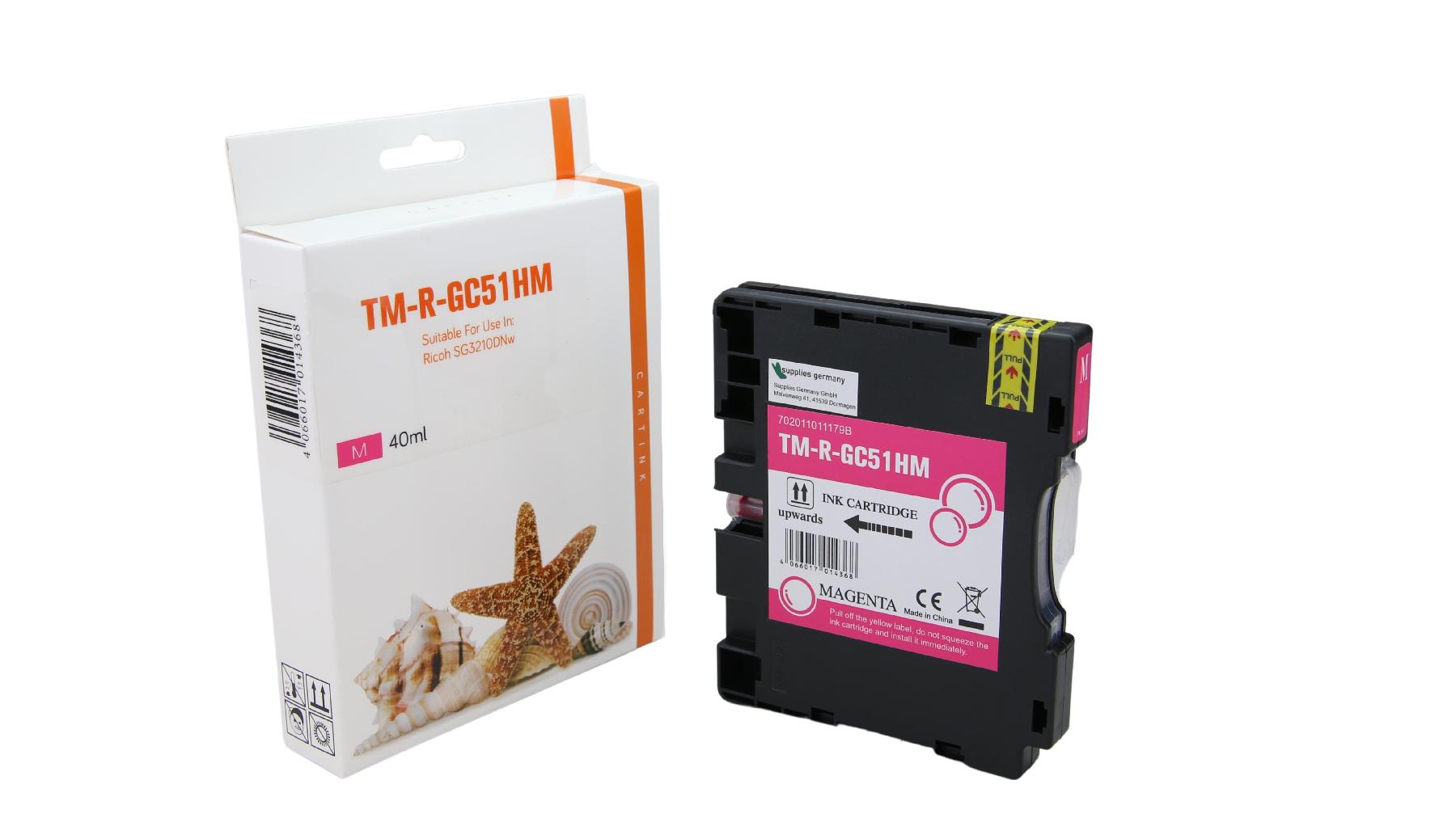 Refill Gel Magenta für Ricoh / 405864 / 2.500 Seiten