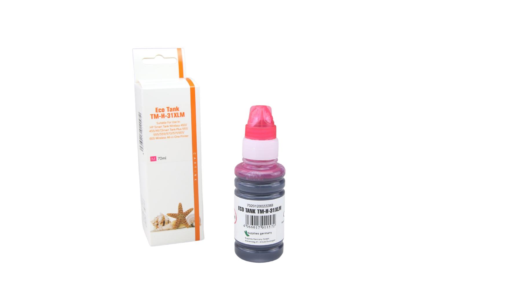 Alternativ 31M Eco Tank Nachfüllflasche Magenta für HP / 1VU27A / 70ml