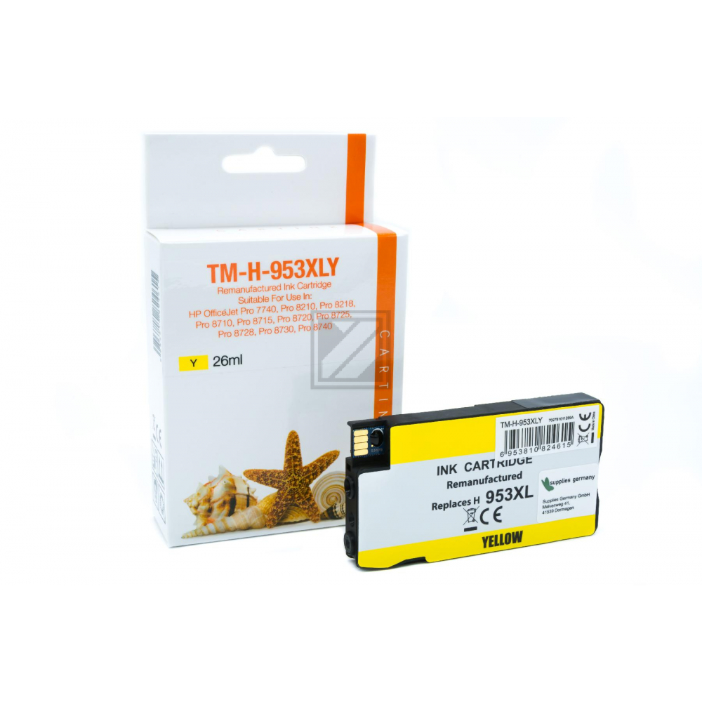 Refill Tinte Yellow für HP / F6U18AE / 26ml