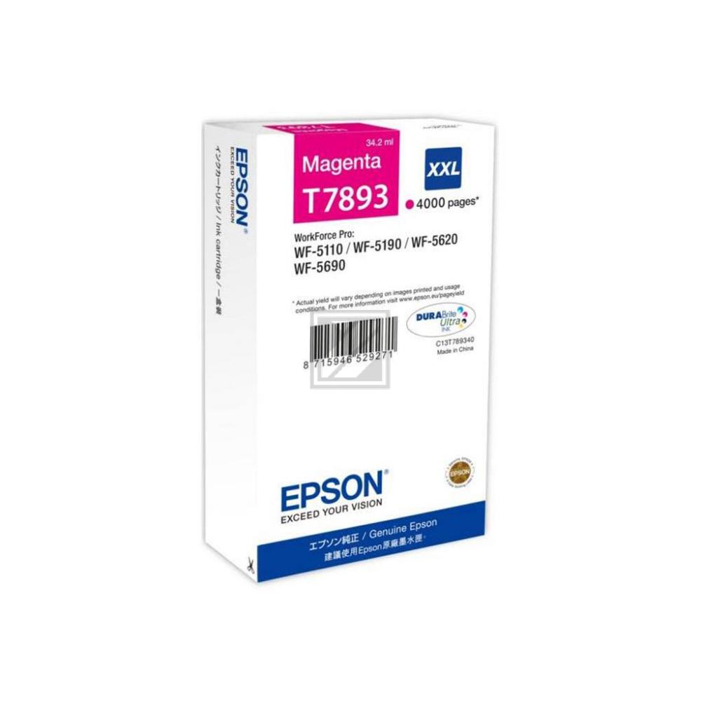 C13T789340 // T7893XXL / magenta / original EPSON Tintenpatrone magenta / C13T789340 / 4000 S. / 34.20 ml