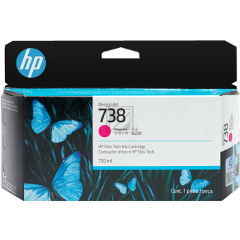498N6A // 738 / magenta / original HP Tintenpatrone magenta / 498N6A / 130.00 ml