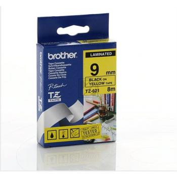 TZES621 / schwarz gelb / original BROTHER PTouch Farbband / TZES621
