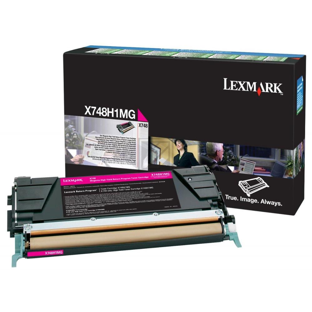 X748H1MG / magenta / original LEXMARK Toner magenta / X748H1MG / 10000 S.