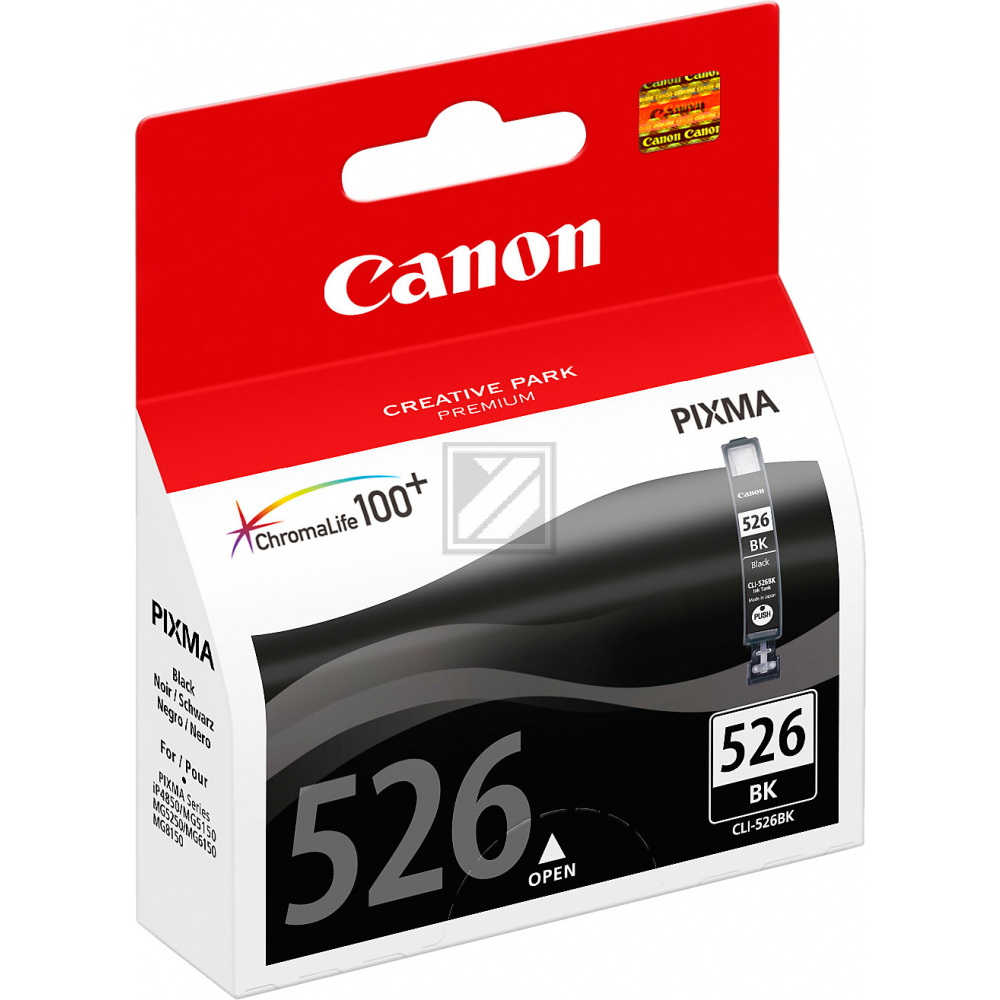 4540B001 // CLI526BK / schwarz / original CANON Tintenpatrone schwarz / 4540B001 / 2185 S. / 9.00 ml