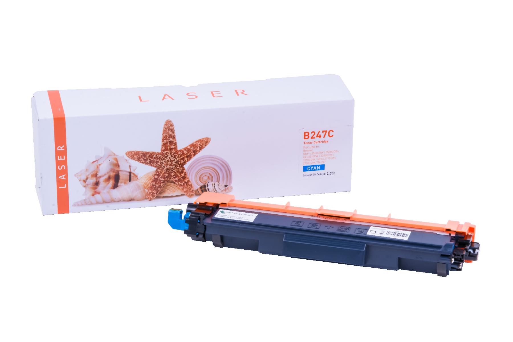 Alternativ Toner Cyan für Brother / TN247C / 2.300 Seiten