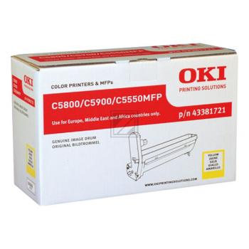 43381721 // Yellow // original // Trommel f. Oki C / 43381721 / 20.000 Seiten