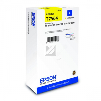 C13T75644N // T7564 / original EPSON Tintenpatrone gelb / C13T75644N / 1500 S. / 14.00 ml
