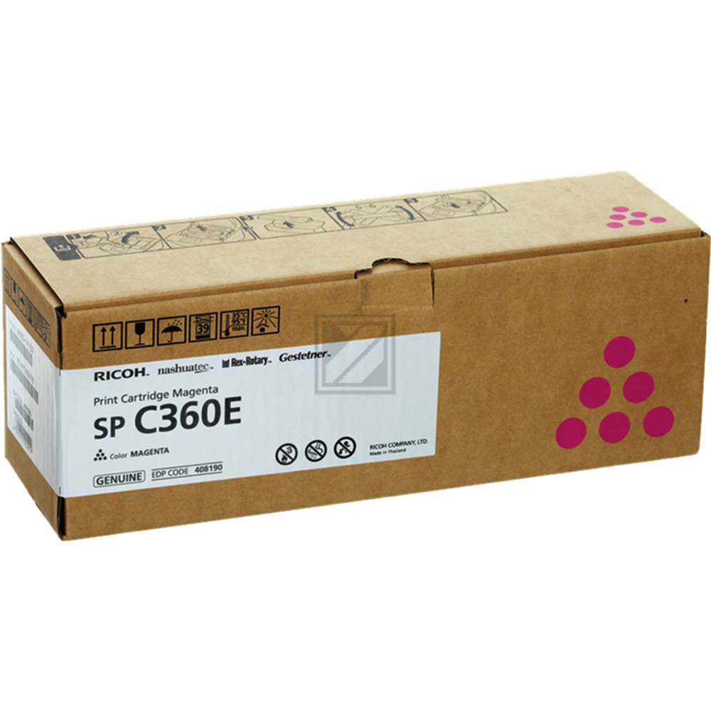 408190 // SPC360E / original RICOH Toner magenta / 408190 / 1500 S.