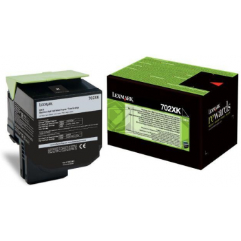 70C2XK0 // 702XK / schwarz / original LEXMARK Toner schwarz / 70C2XK0 / 8000 S.