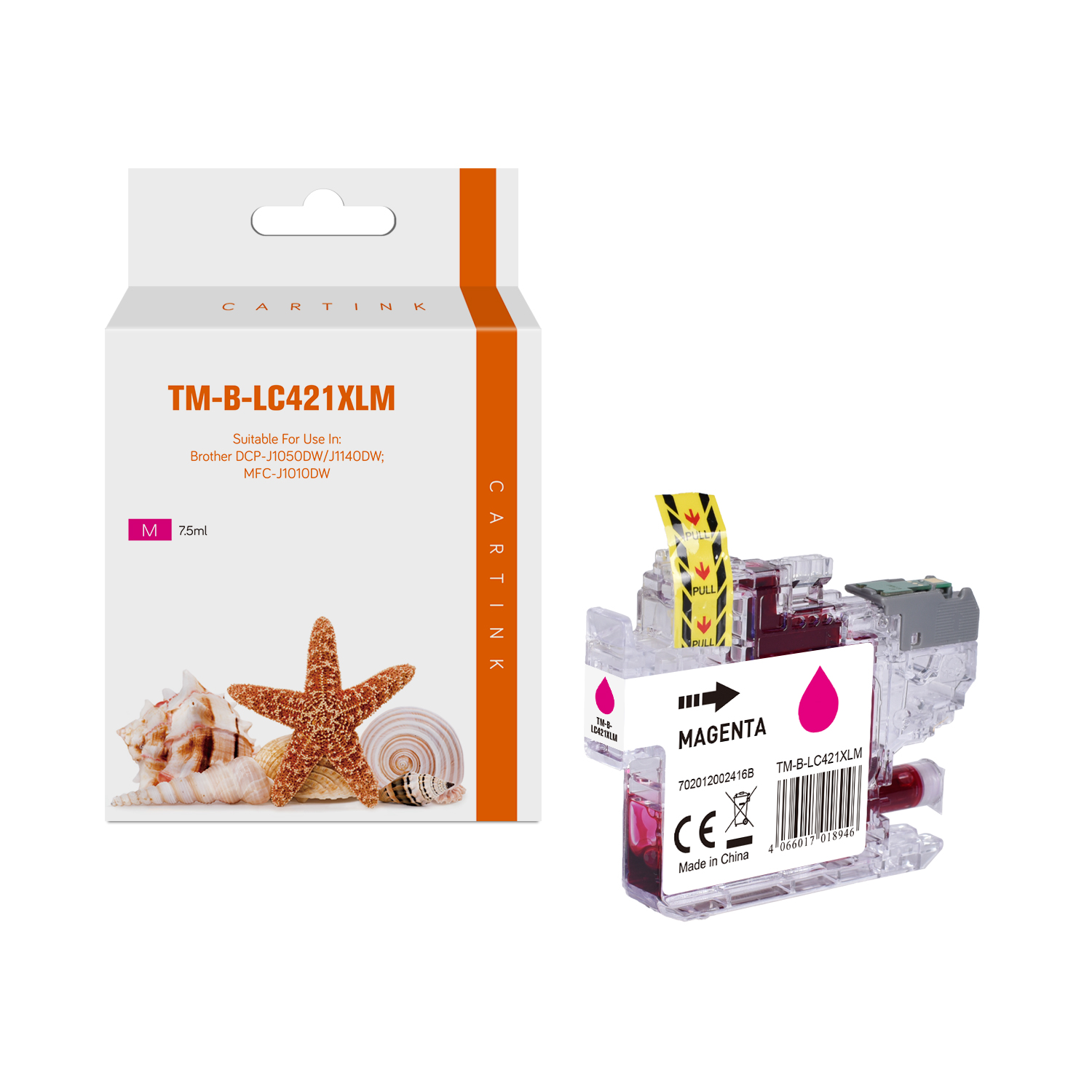 Alternativ (Dye) Tinte Magenta für Brother / LC421XLM / 7,5ml
