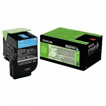 80C2HCE // 802HC / original LEXMARK Toner cyan / 80C2HCE / 3000 S.