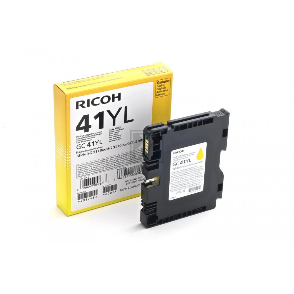 405768 // GC41YL / gelb / original RICOH Tinte Sonstige / 405768 / 600 S. / 41.00 ml
