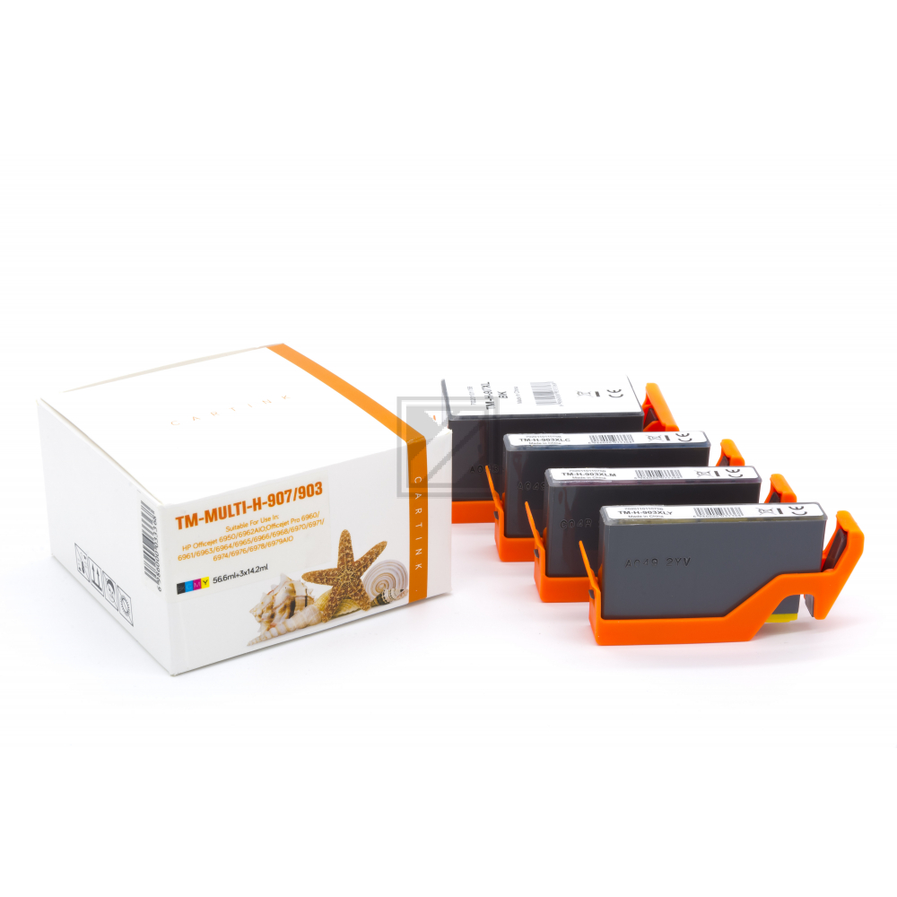 Alternativ Tinte für HP / T6M19AE /T6M03/07/11AE / BK43ml / C,M,Y10ml