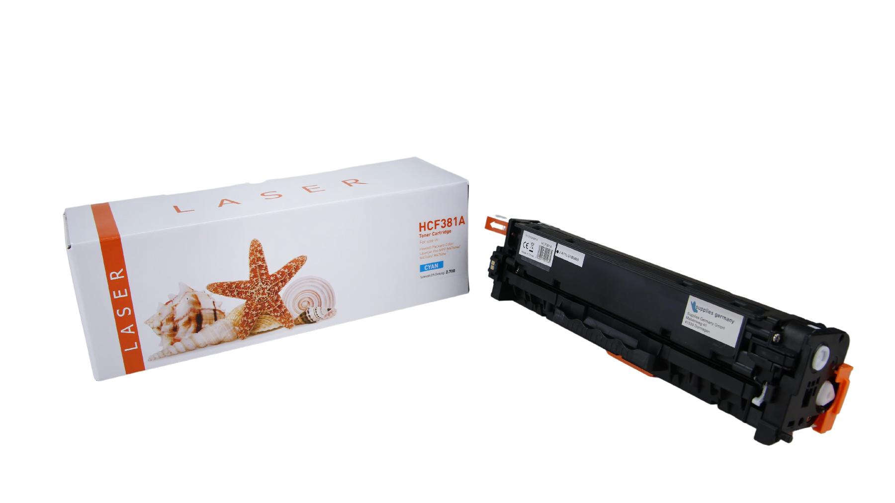 Alternativ Toner Cyan für HP / CF381A / 312A / 2.700 Seiten