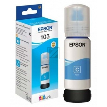 C13T00S24A // 103 / cyan / original EPSON Tintenflasche cyan / C13T00S24A / 4500 S. / 70.00 ml