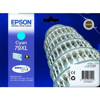 C13T79024010 // 79XL / cyan / original EPSON Tintenpatrone cyan / C13T79024010 / 2000 S. / 17.10 ml