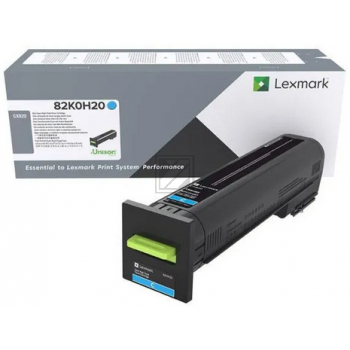 82K0H20 / cyan / original LEXMARK Toner cyan / 82K0H20 / 17000 S.