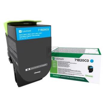 71B20C0 / cyan / original LEXMARK Toner cyan / 71B20C0 / 2300 S.